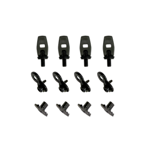 Tool-less high back mounting screw set