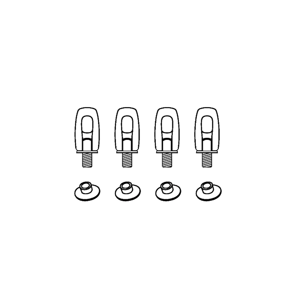 Tool-less ankle mounting screw set
